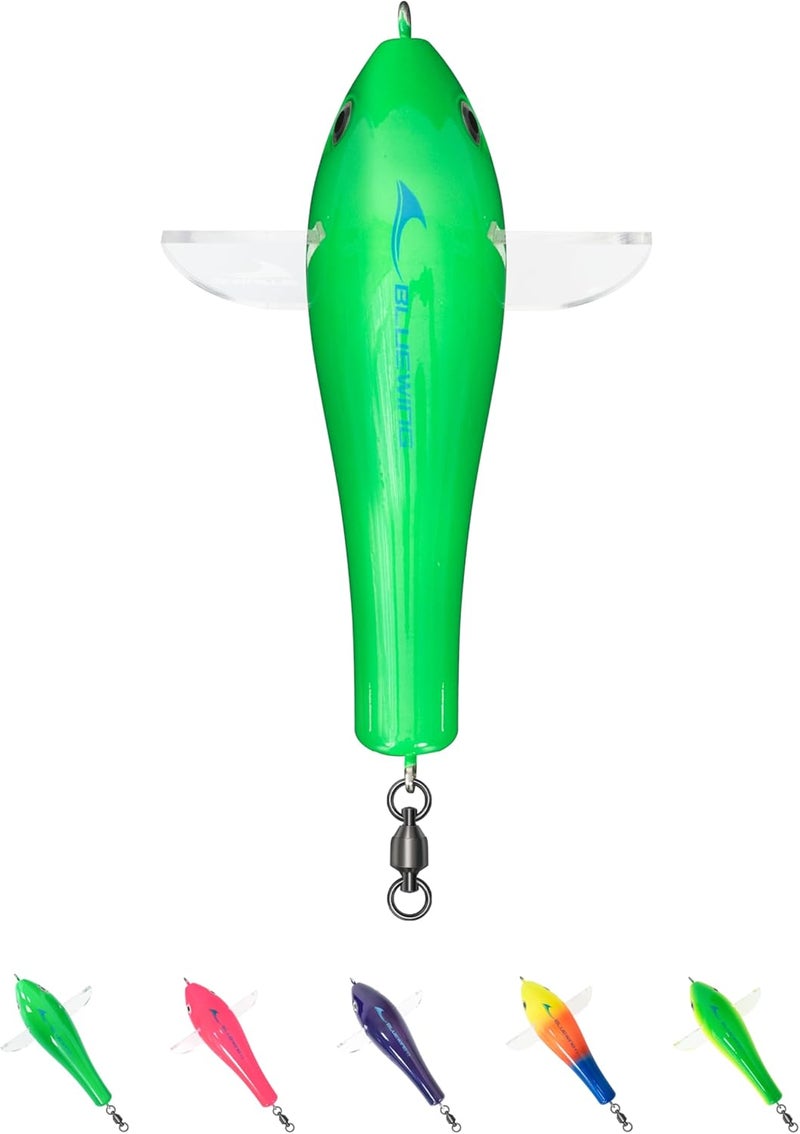 BLUEWING Deluxe Trolling Birds 650lbs Through Wire Bird Fishing Teaser 7.28in Trolling Lure for Tuna Marlin Mahi Mahi, Port/Starboard/Center, Only for Making Spreader Bars - Image 1